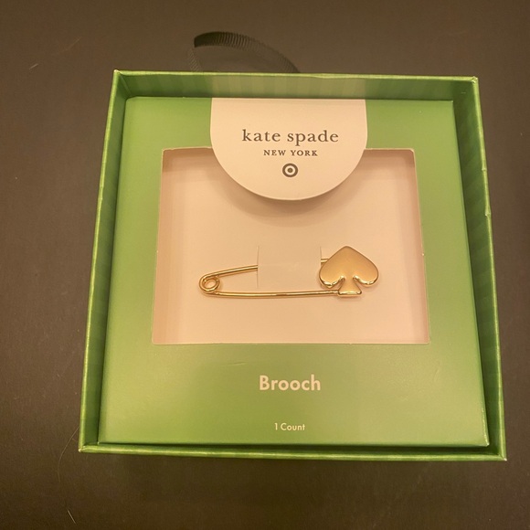 Spade Safety Pin Brooch - kate spade new york x Target Gold - NWT - Picture 5 of 8